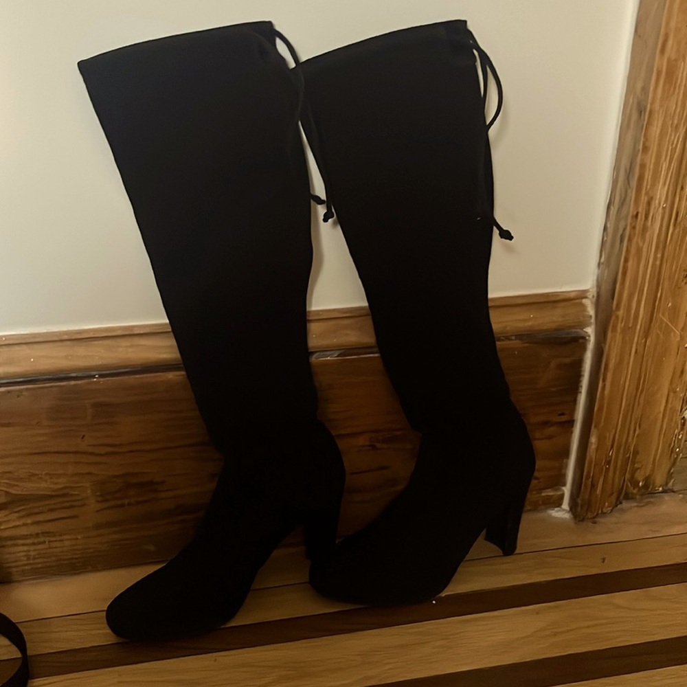 Black Suede Knee high boots